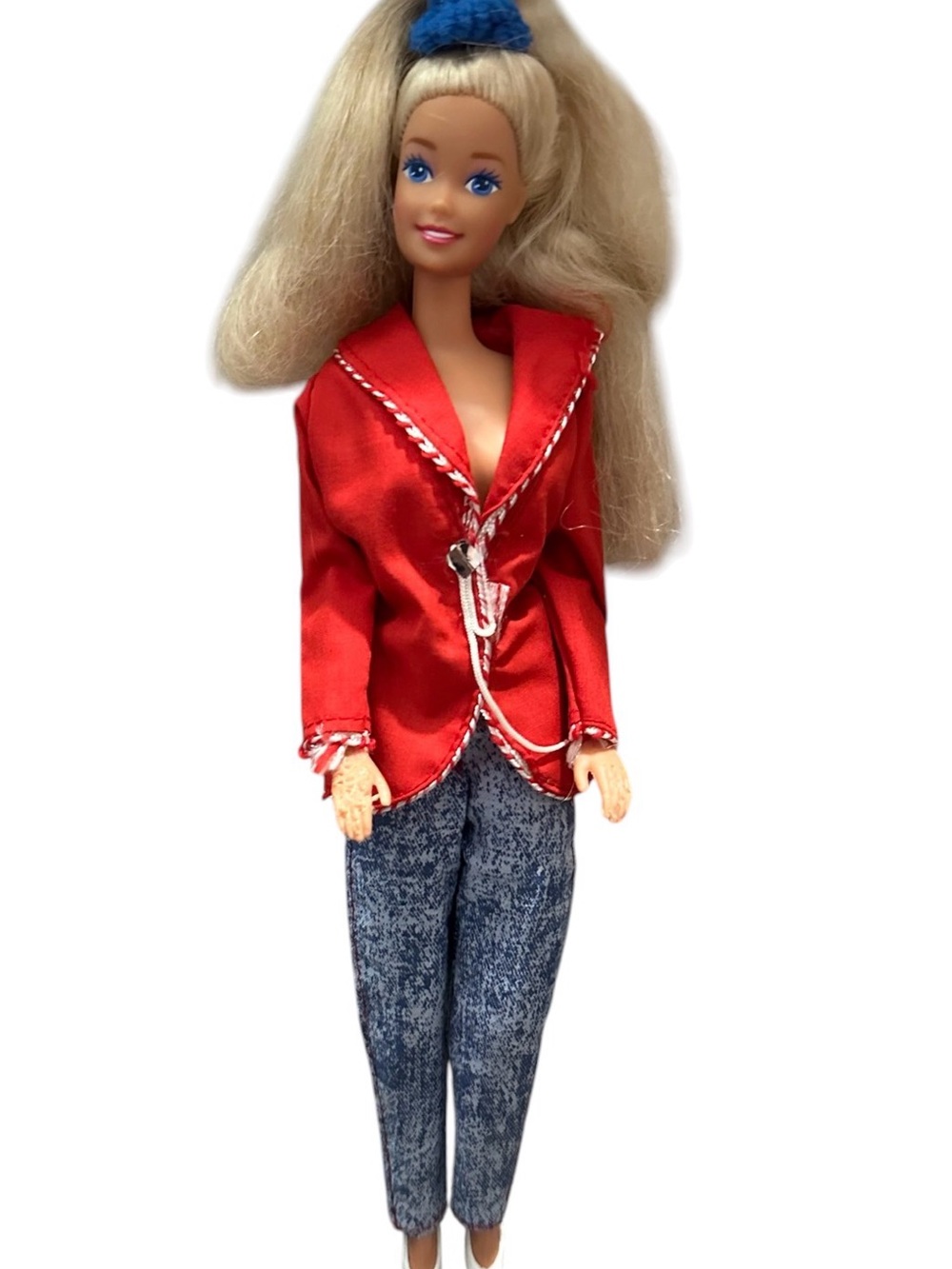 Vintage 1966 Mattel barbie doll with red Blazer Jacket with Contrast Trim